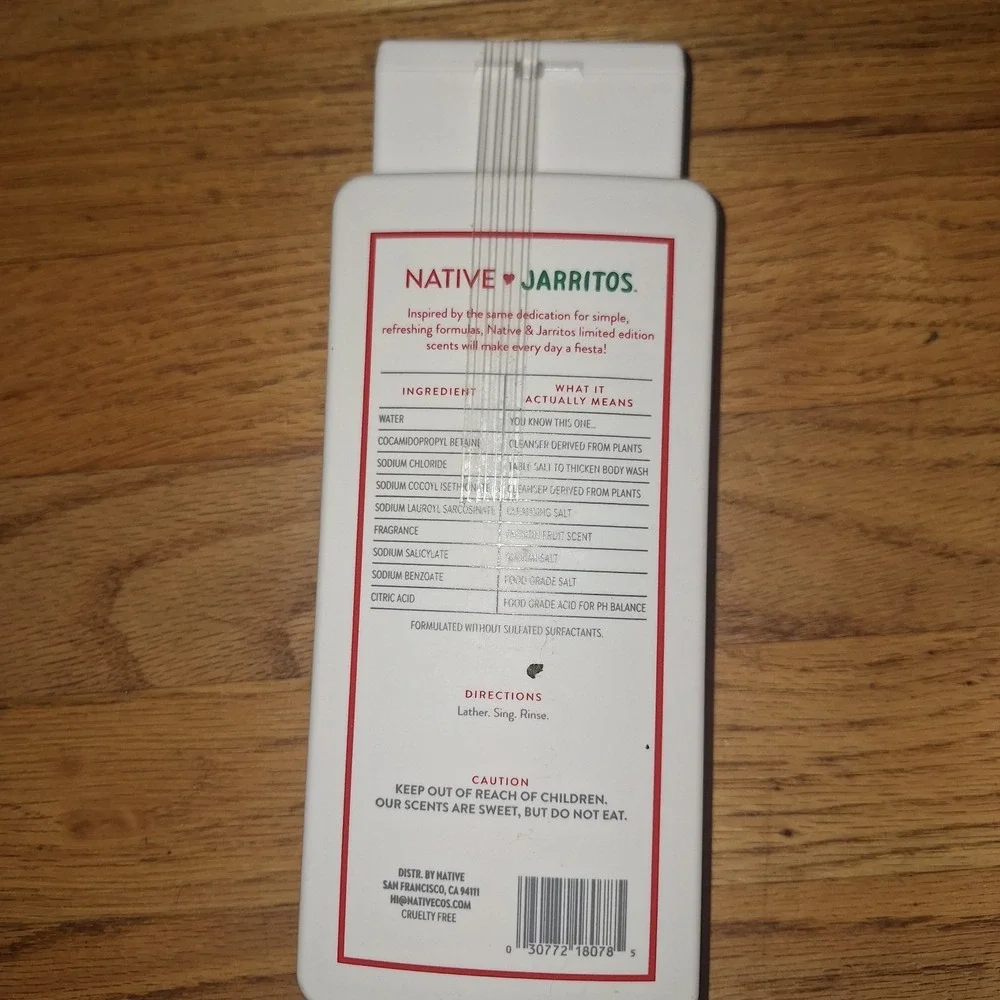 NEW NATIVE JARRITOS PASSION BODY WASH -19FL OZ Limited Edition